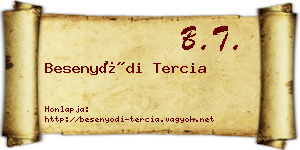 Besenyődi Tercia névjegykártya